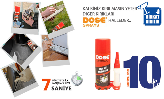 Kalbiniz Kırılmasın Yeter, Diğer Kırıkları DOSE SPREY Halleder.. 
