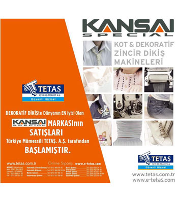 Dekoratif Dikişde Dünya'nın En İyisi Kansai Kot ve Dekoratif Zincir Dikiş Makineleri