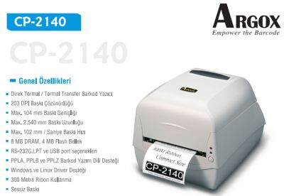 ARGOX CP-2140 BARKOD TTR YAZICI 203 DPI