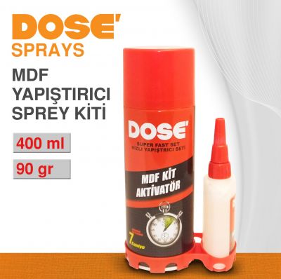 DOSE (400ML+90GR) MDF YAPIŞTIRICI SPREY KİTİ - 1