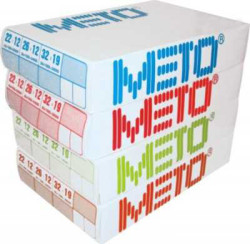 METO - METO ETİKET 12X22 W2 CAM GÖBEĞİ MAVİ DÜZ 1PAKET(42RULO)