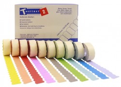 T-ETİKET - T-ETİKET ETİKET 12X22 T2 BEJ ÇENTİKLİ 1PAKET(42RULO)