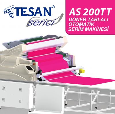 TESAN AS 200TT OTOMATİK SERİM MAKİNASI, DÖNER KAFALI SERİM VE KESİM DAHİL (2.00MT EN KADAR)