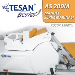 TESAN AS200M MANUEL SERİM MAKİNASI, KÜÇÜK SEPETLİ, KESİM DAHİL (2.00MT EN KADAR) - Thumbnail