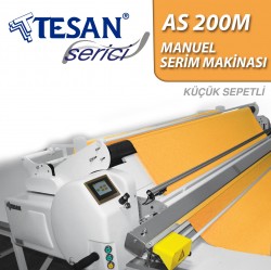 TESAN AS200M MANUEL SERİM MAKİNASI, KÜÇÜK SEPETLİ, KESİM DAHİL (2.00MT EN KADAR) - Thumbnail