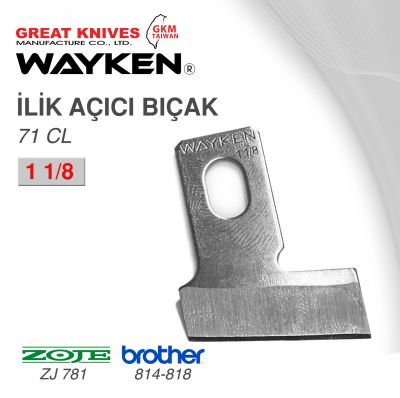 WAYKEN 71CL 1 1-8 İLİK AÇICI BIÇAK BROTHER 814-818-ZOJE ZJ781