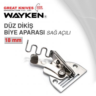 WAYKEN A10 18MM DÜZ DİKİŞ BİYE APARASI SAĞ AÇILI