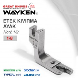 WAYKEN - WAYKEN NO:21/2 ETEK KIVIRMA AYAK 1/8 BROTHER 737 / JUKI 8700 TYPICAL C60 / ZOJE 9701