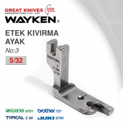 WAYKEN - WAYKEN NO:3 ETEK KIVIRMA AYAK 5/32 BROTHER 737 / JUKI 8700 TYPICAL C60 / ZOJE 9701