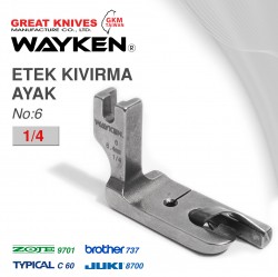 WAYKEN - WAYKEN NO:6 ETEK KIVIRMA AYAK 1/4 BROTHER 737 / JUKI 8700 TYPICAL C60 / ZOJE 9701