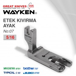 WAYKEN - WAYKEN NO:7 ETEK KIVIRMA AYAK 5/16 BROTHER 737 / JUKI 8700 TYPICAL C60 / ZOJE 9701