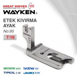 WAYKEN - WAYKEN NO:95 ETEK KIVIRMA AYAK 7/16 BROTHER 737 / JUKI 8700 TYPICAL C60 / ZOJE 9701